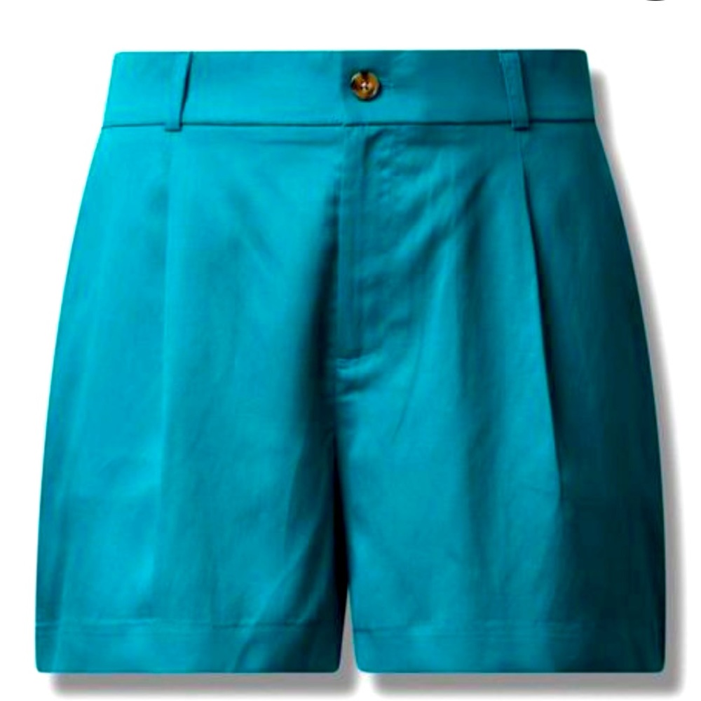 torrid Teal High-Waist Tailored Shorts